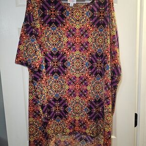 Colorful Geometric Pattern Long Shirt/Dress